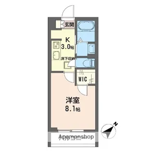 グランクラス潮見ST.【103号室】の間取り