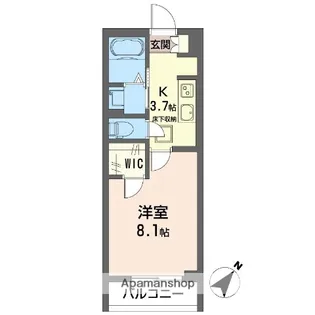 グランクラス潮見ST.【107号室】の間取り