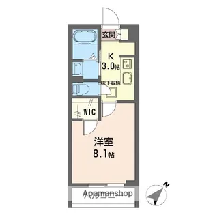 グランクラス潮見ST.【108号室】の間取り