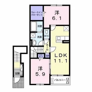 ALIVIO A【2階】の間取り