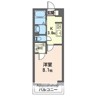 1Kの間取り画像