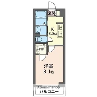 プルミエールHI【102号室】の間取り
