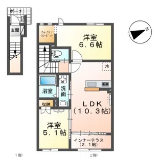 メゾン ブルーム【2階】の間取り