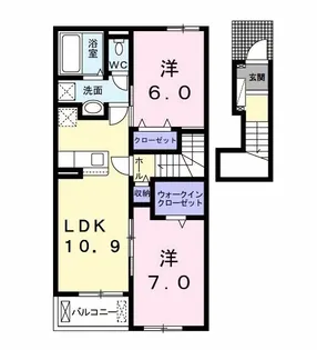グレイスⅢ【202号室】の間取り