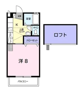 サンハイツ長者ヶ台B【2階】の間取り