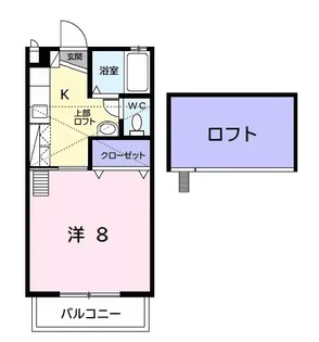 サンハイツ長者ヶ台B【2階】の間取り