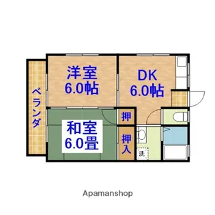 ミヨシコーポA棟【2階】の間取り