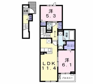 ヴィャルジ【2階】の間取り
