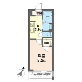 タオス【106号室】の間取り