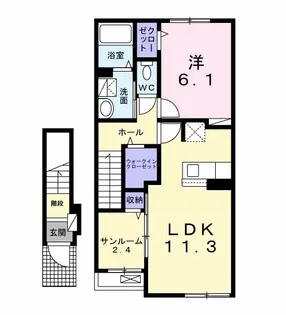 ソレイユ.F【2階】の間取り