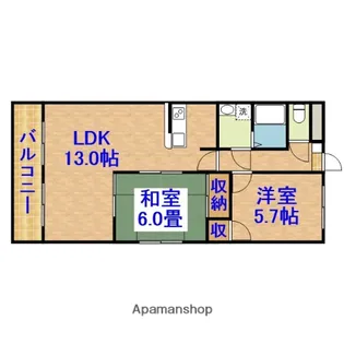 ゼファーシャン・ティオン蘇我壱番館【4階】の間取り