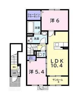 エスポワール【2階】の間取り