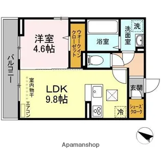 グランツ白金【1階】の間取り