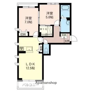 プライムガーデン奈良輪【303号室】の間取り