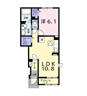 キャトル・セゾンⅡ【1階】の間取り