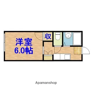 カーサクレスト【202号室】の間取り