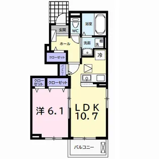 バイリン【1階】の間取り