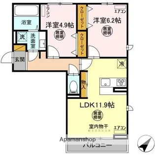 ラシーヌ【2階】の間取り