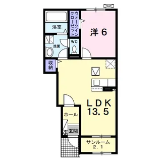 リアン【1階】の間取り