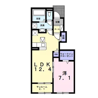 プリートH【1階】の間取り