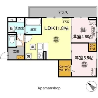 ルミエール五井・Ⅰ【1階】の間取り
