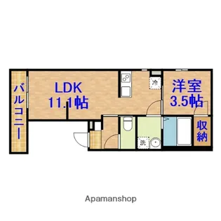 YURION蘇我【1階】の間取り