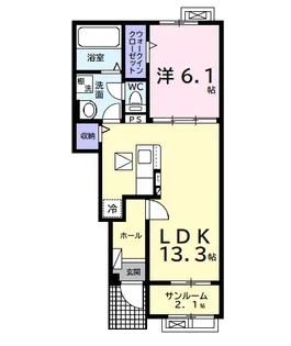 カナサティーラ【1階】の間取り