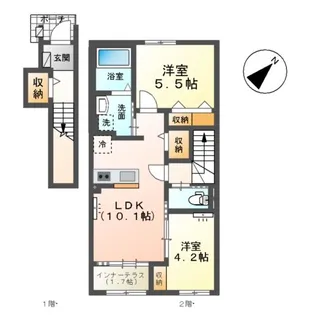 シュリールY・K【2階】の間取り