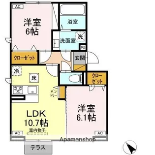 プランドール【1階】の間取り