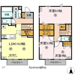 千葉県千葉市緑区おゆみ野1丁目【アパート】の間取り