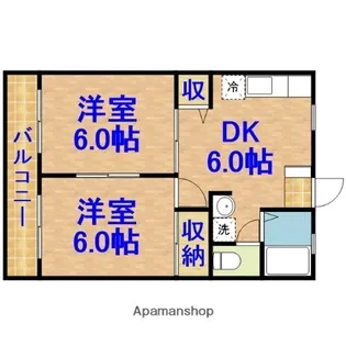 エヴァーグリーン【102号室】の間取り