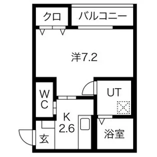 プラザドゥシャレー【2階】の間取り