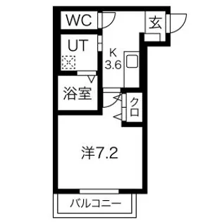 プラザドゥシャレー【2階】の間取り