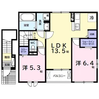 グレイスレジデンス【2階】の間取り
