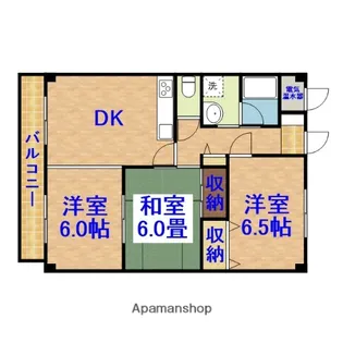 五井住宅 1棟【203号室】の間取り