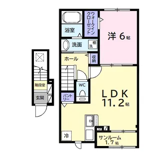 1LDKの間取り画像
