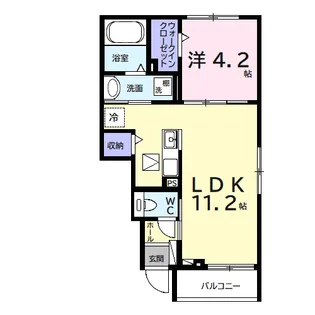 グレイスコート【1階】の間取り