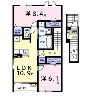 ロン ボヌール【2階】の間取り