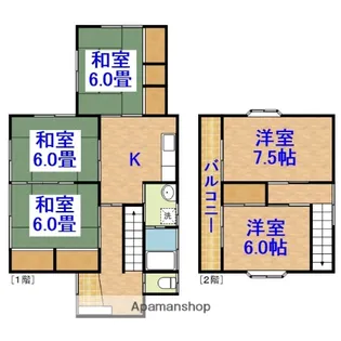 千葉県市原市飯沼【一戸建】の間取り
