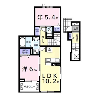 アヴァンセⅢ【2階】の間取り