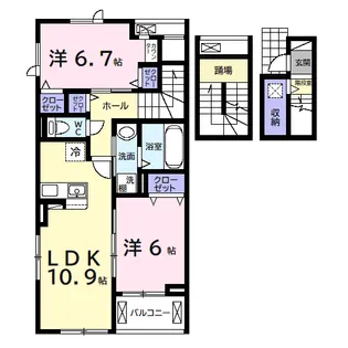 アヴァンセⅢ【3階】の間取り