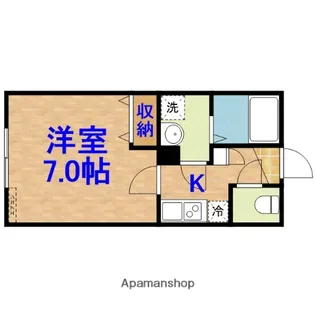 VENTO八幡宿【205号室】の間取り