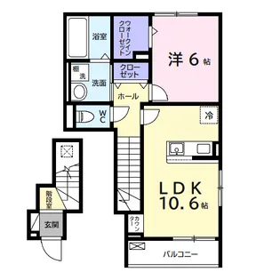 デルーナⅠ【2階】の間取り