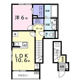 デルーナⅠ【2階】の間取り