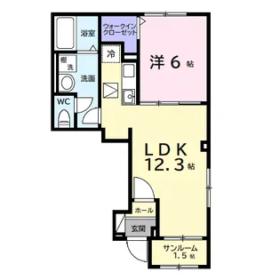 デルーナⅠ【1階】の間取り
