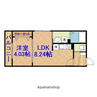 フェリーチェⅥ【104号室】の間取り