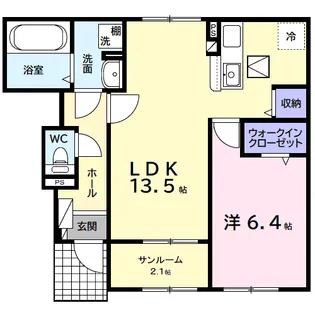 アルタハイムB【1階】の間取り