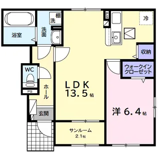 アルタハイムB【1階】の間取り