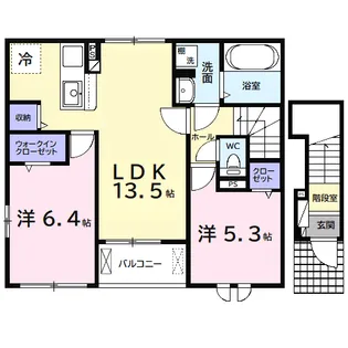 アルタハイムB【2階】の間取り