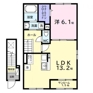 エレガンスロワイエ【2階】の間取り